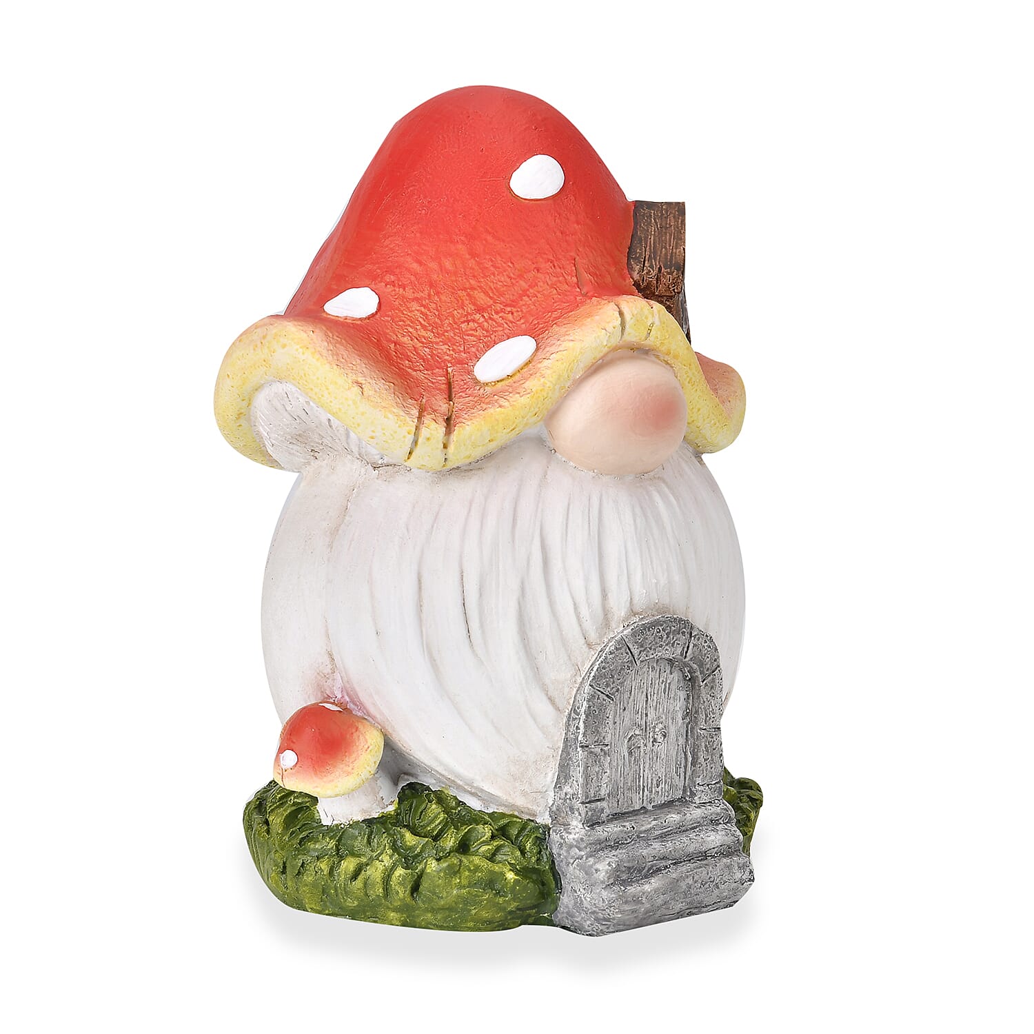 Mushroom Gnome Decor - Orange & White
