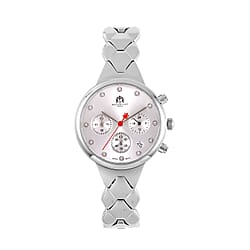 WILLIAM HUNT Japan Movt. Gold Dial 5 ATM Water Resistant Moissanite Watch with Stainless Steel Chain Strap