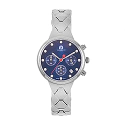 WILLIAM HUNT Japan Movt. Gold Dial 5 ATM Water Resistant Moissanite Watch with Stainless Steel Chain Strap