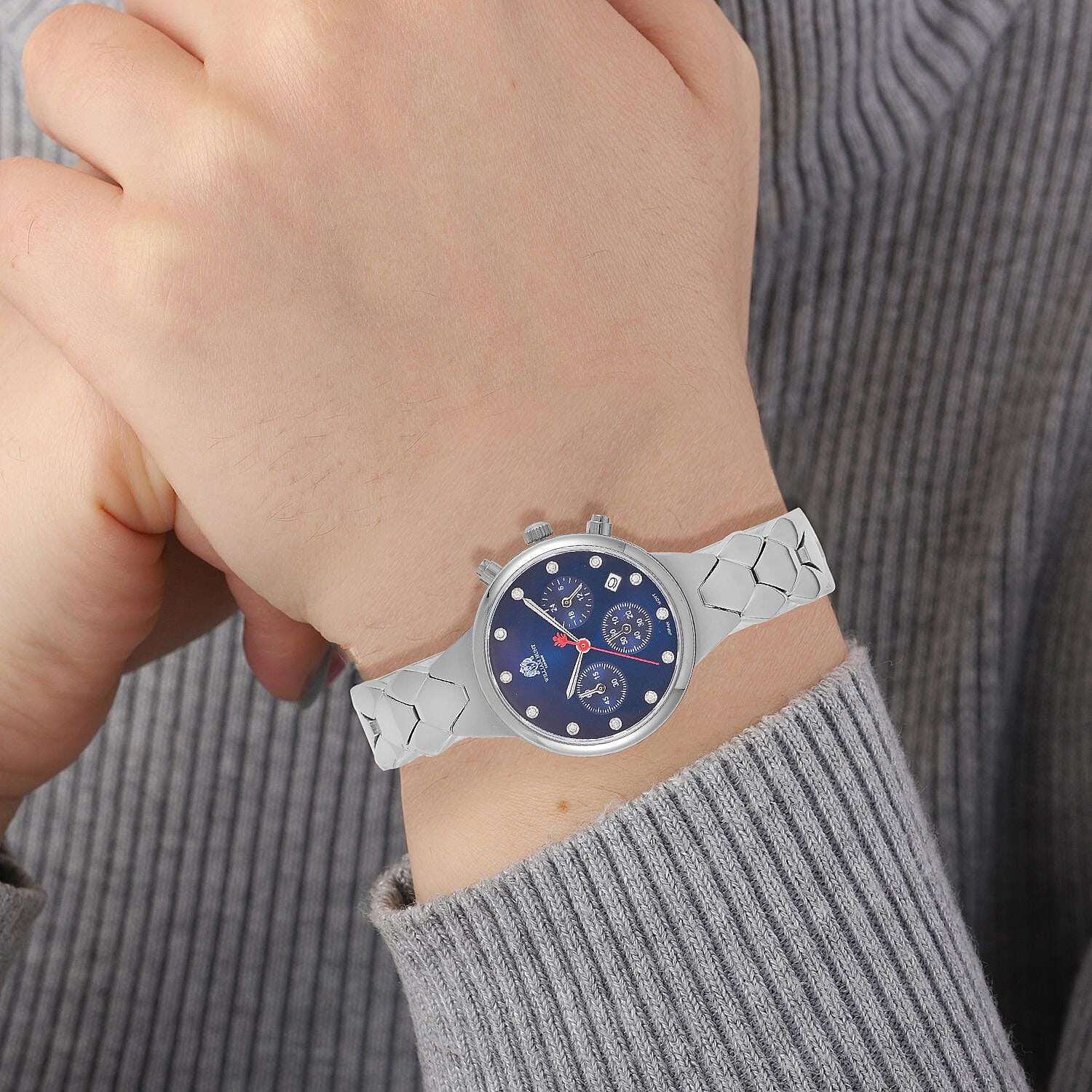 WILLIAM HUNT Japan Movt. Blue Dial 5 ATM Water Resistant Moissanite