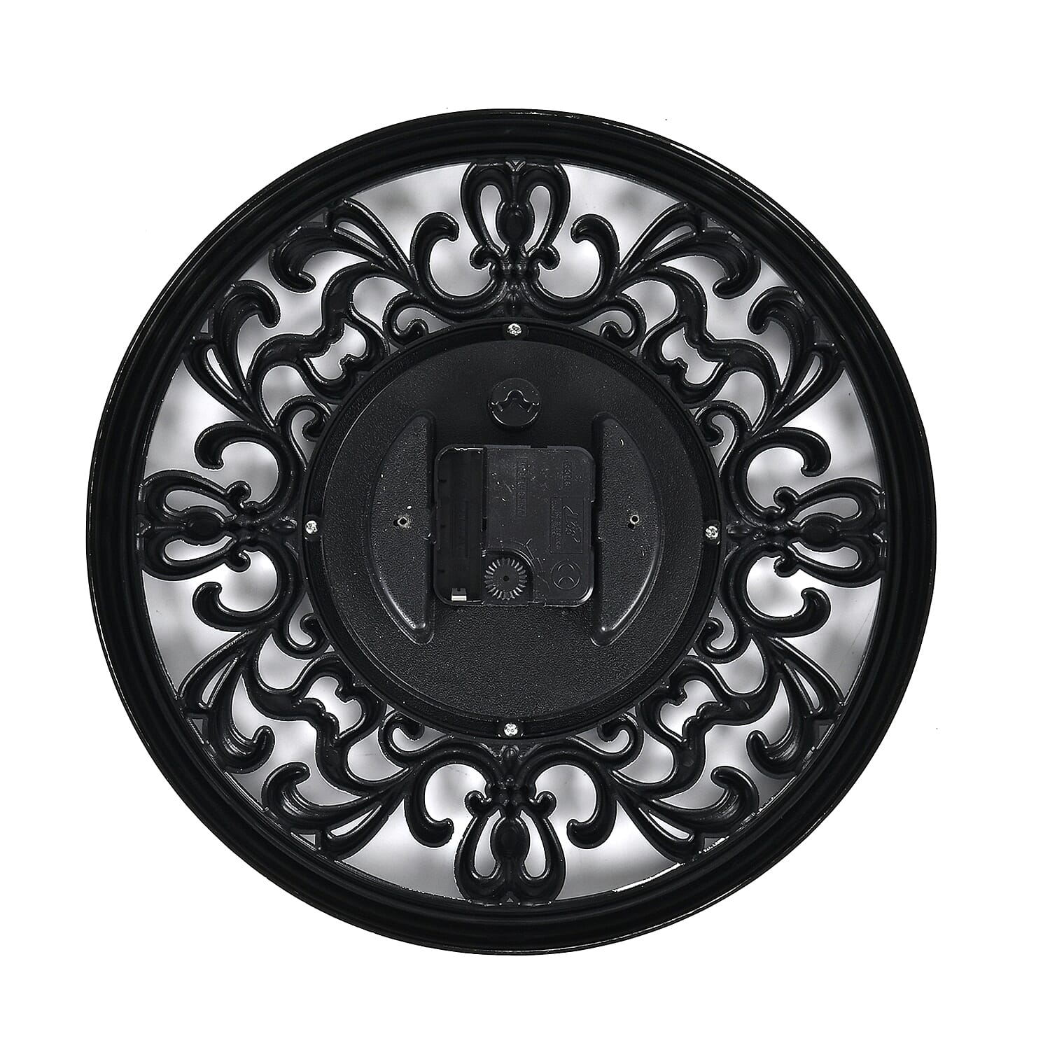 Set of 2 Round Retro Design Analog Wall Clock - Brown & Silver - Fluerdilis