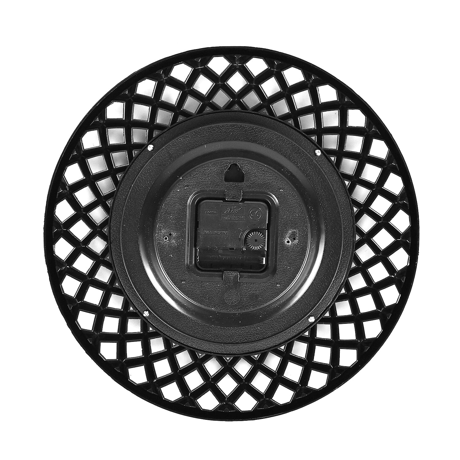 Set of 2 Round Retro Design Analog Wall Clock - Gold & Silver - Lattice