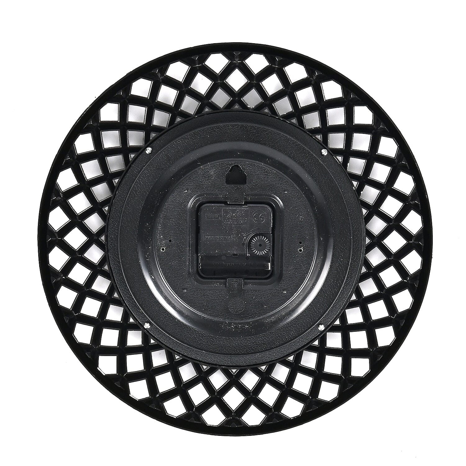 Set of 2 Round Retro Design Analog Wall Clock - Gold & Silver - Lattice