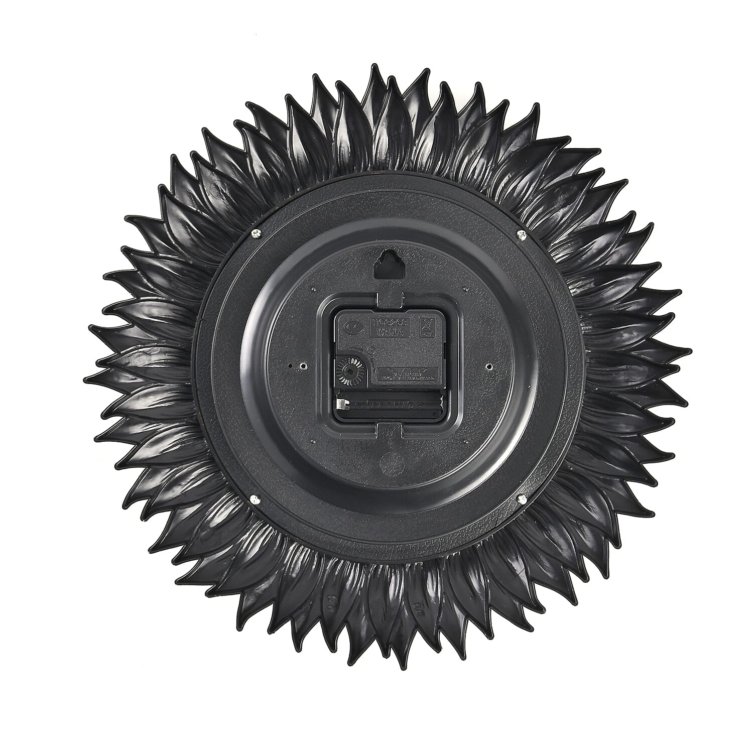 Set of 2 Round Floral Design Analog Wall Clock - Gold & Silver - Sunflower