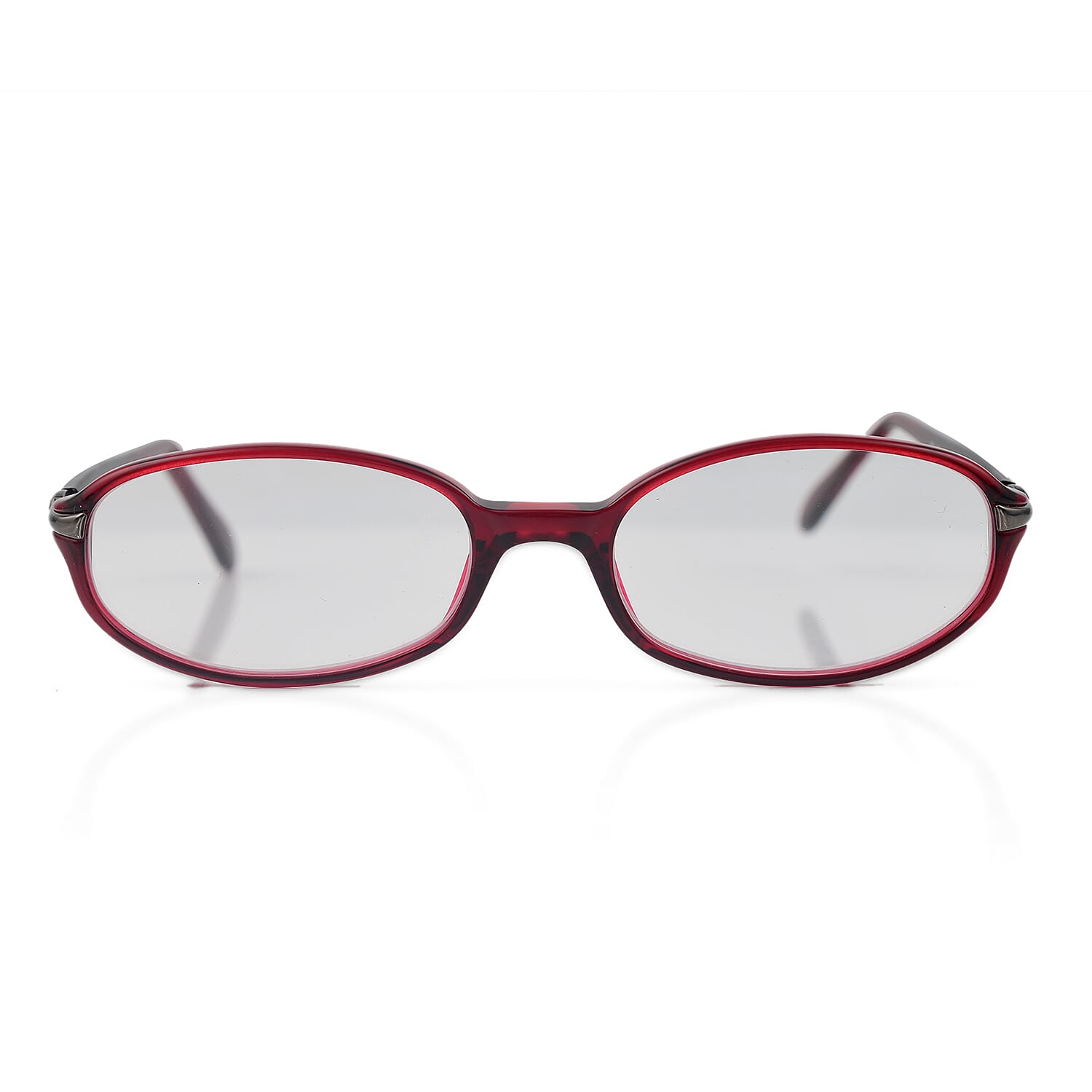 Designer Closeout - VALENTINO Rectangular Unisex Readers (Power 2.0 D) - Red