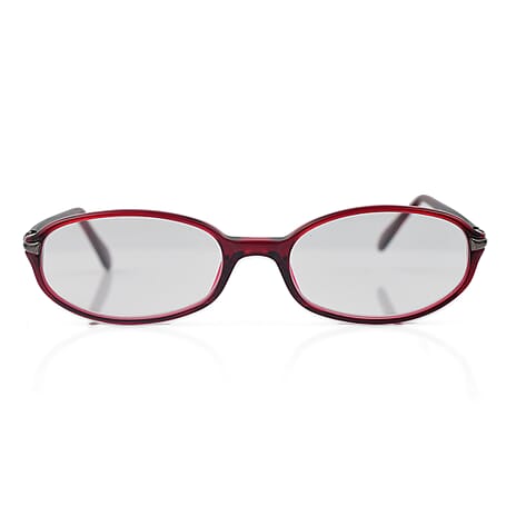 Designer Closeout - VALENTINO Rectangular Unisex Readers (Power 2.0 D) - Red