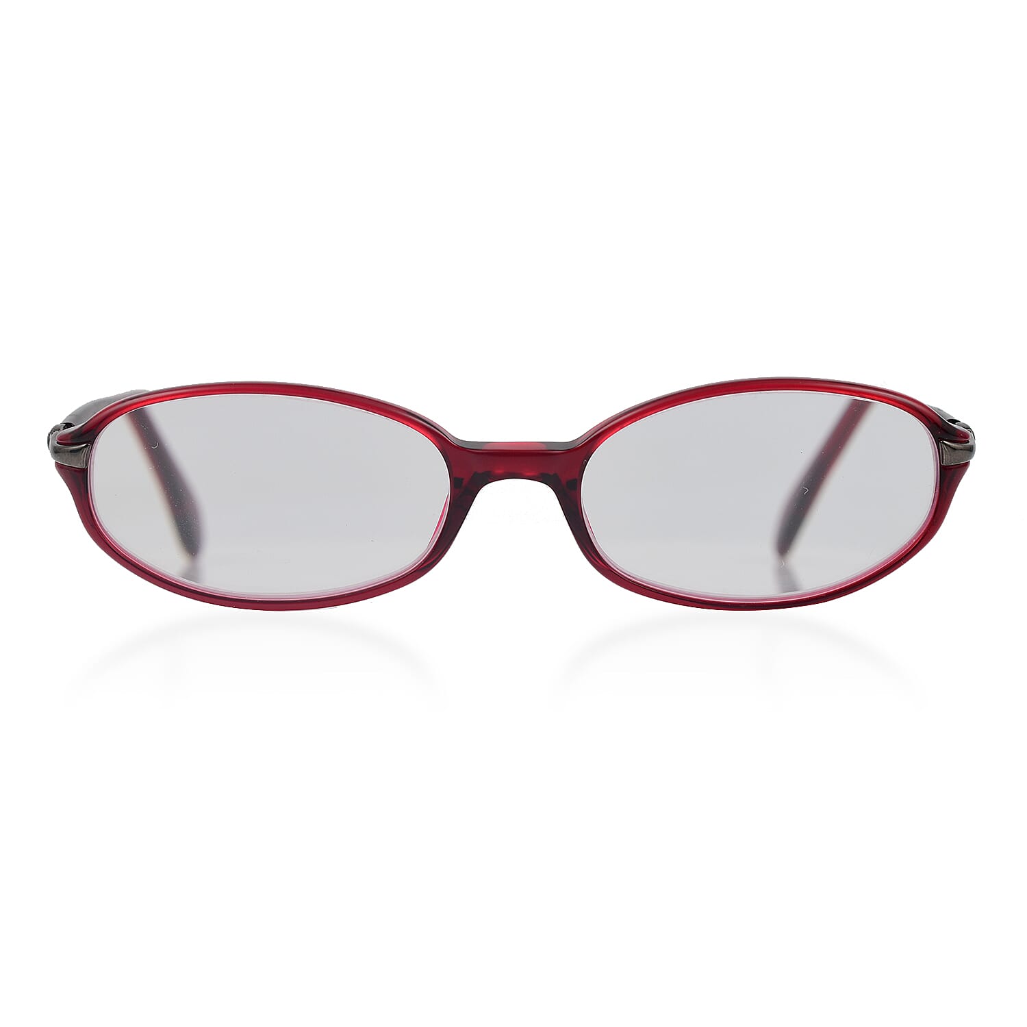 Designer Closeout - VALENTINO Rectangular Unisex Readers (Power 2.5 D) - Red