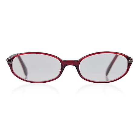 Designer Closeout - VALENTINO Rectangular Unisex Readers (Power 2.5 D) - Red