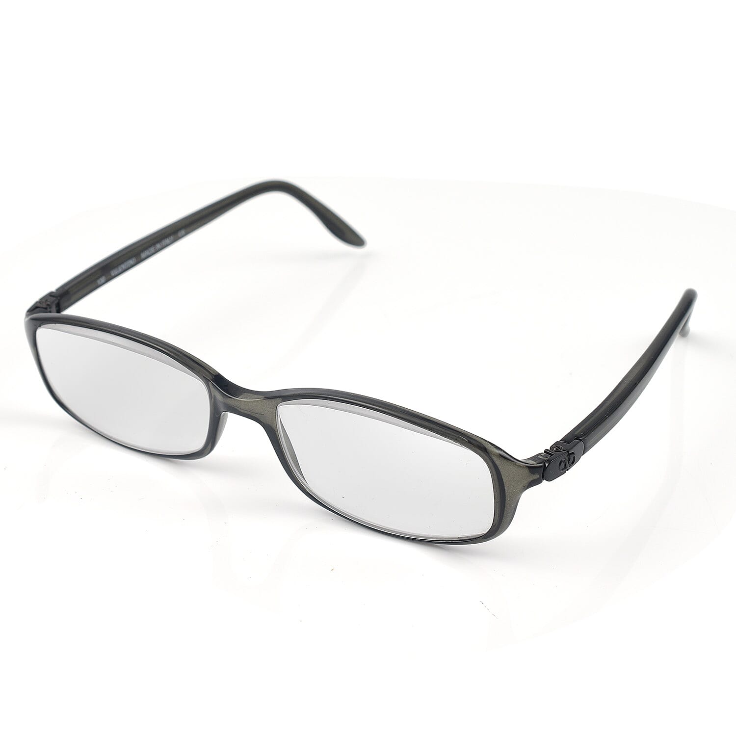 Designer Closeout - VALENTINO Oval Unisex Readers (Power 3.0 D) - Dark Grey