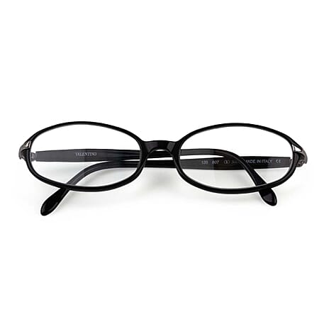 Designer Closeout - VALENTINO Rectangular Unisex Readers (Power 3.5 D) - Blue