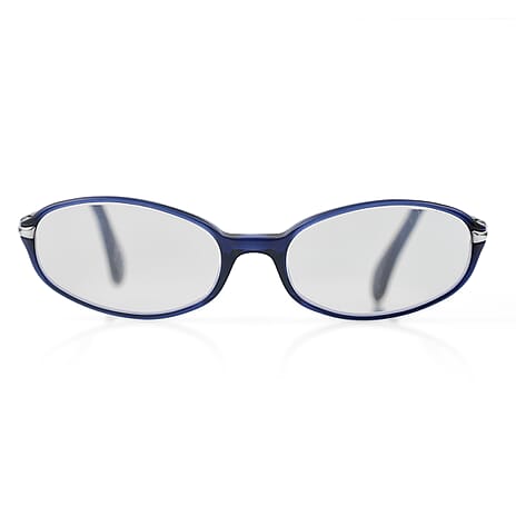 Designer Closeout - VALENTINO Rectangular Unisex Readers (Power 4.0 D) - Blue