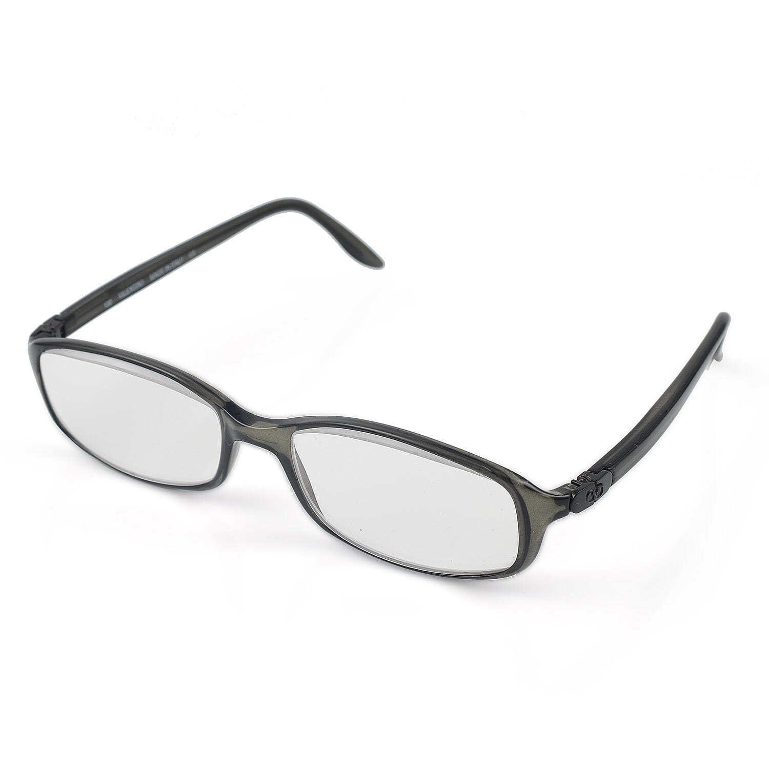 Designer Closeout - VALENTINO Oval Unisex Readers (Power 4.0 D) - Dark Grey