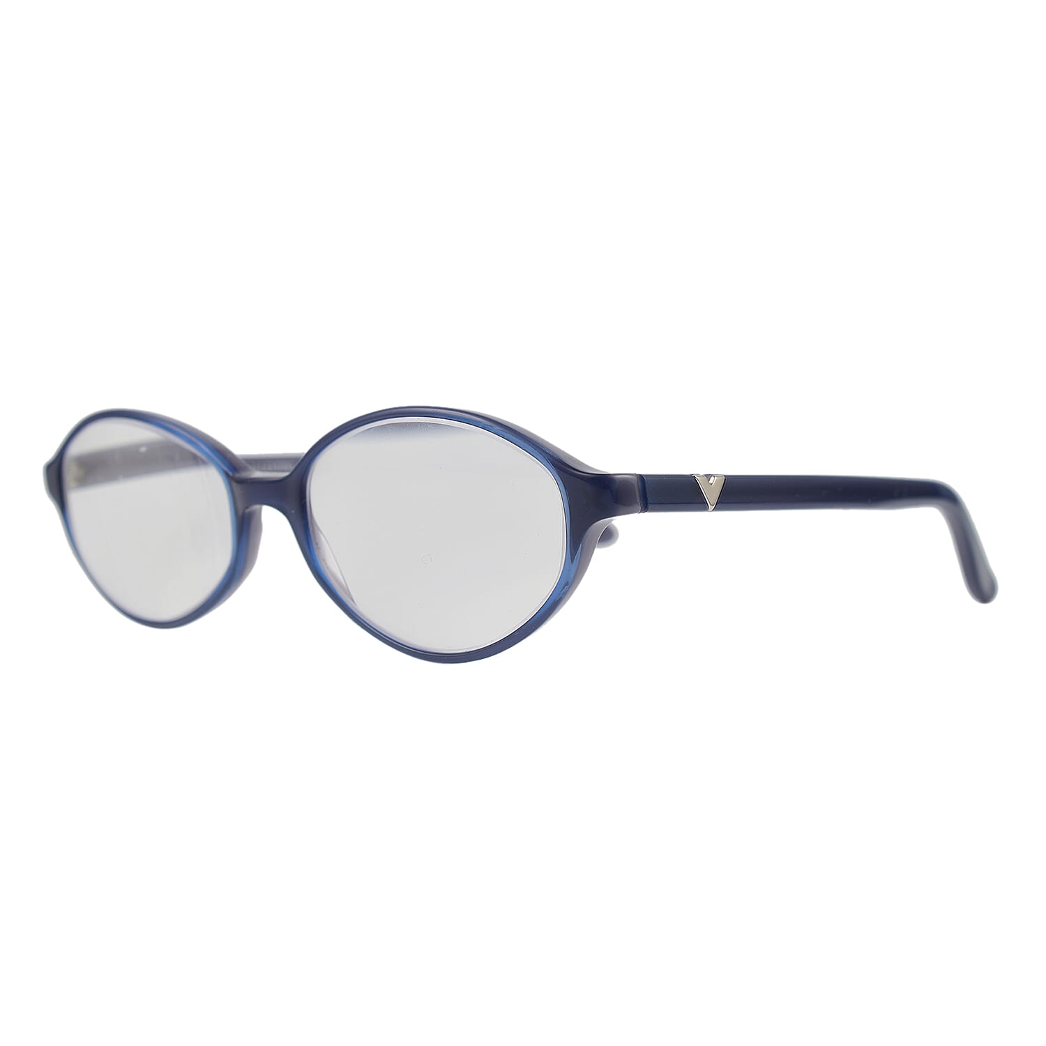 Designer Closeout - VALENTINO Rectangular Unisex Oval Readers (Power 4.00) - Blue Paisley