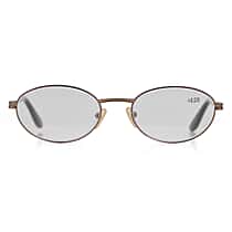 Designer Closeout - VALENTINO Oval Unisex Readers (Power 2.0 D) - Bronze