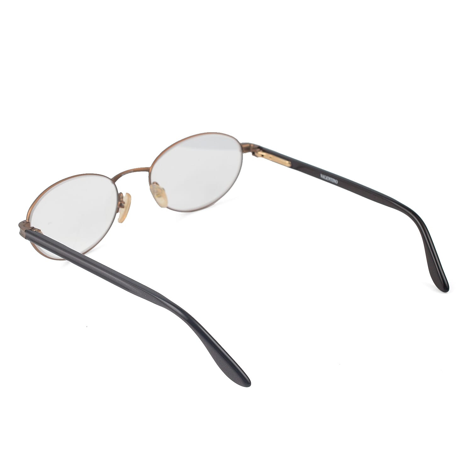 Designer Closeout - VALENTINO Oval Unisex Readers (Power 2.5 D) - Bronze