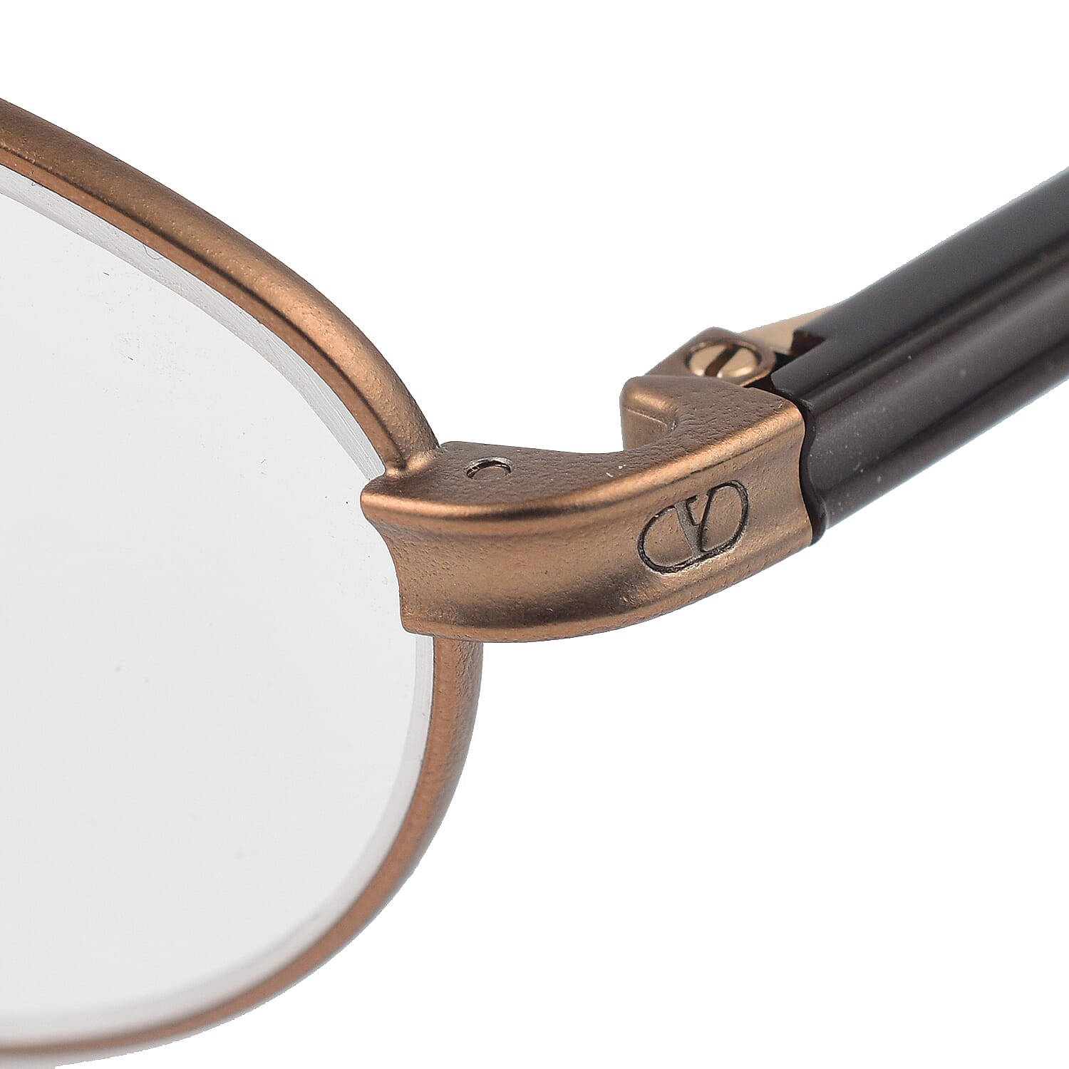 Designer Closeout - VALENTINO Oval Unisex Readers (Power 2.5 D) - Bronze