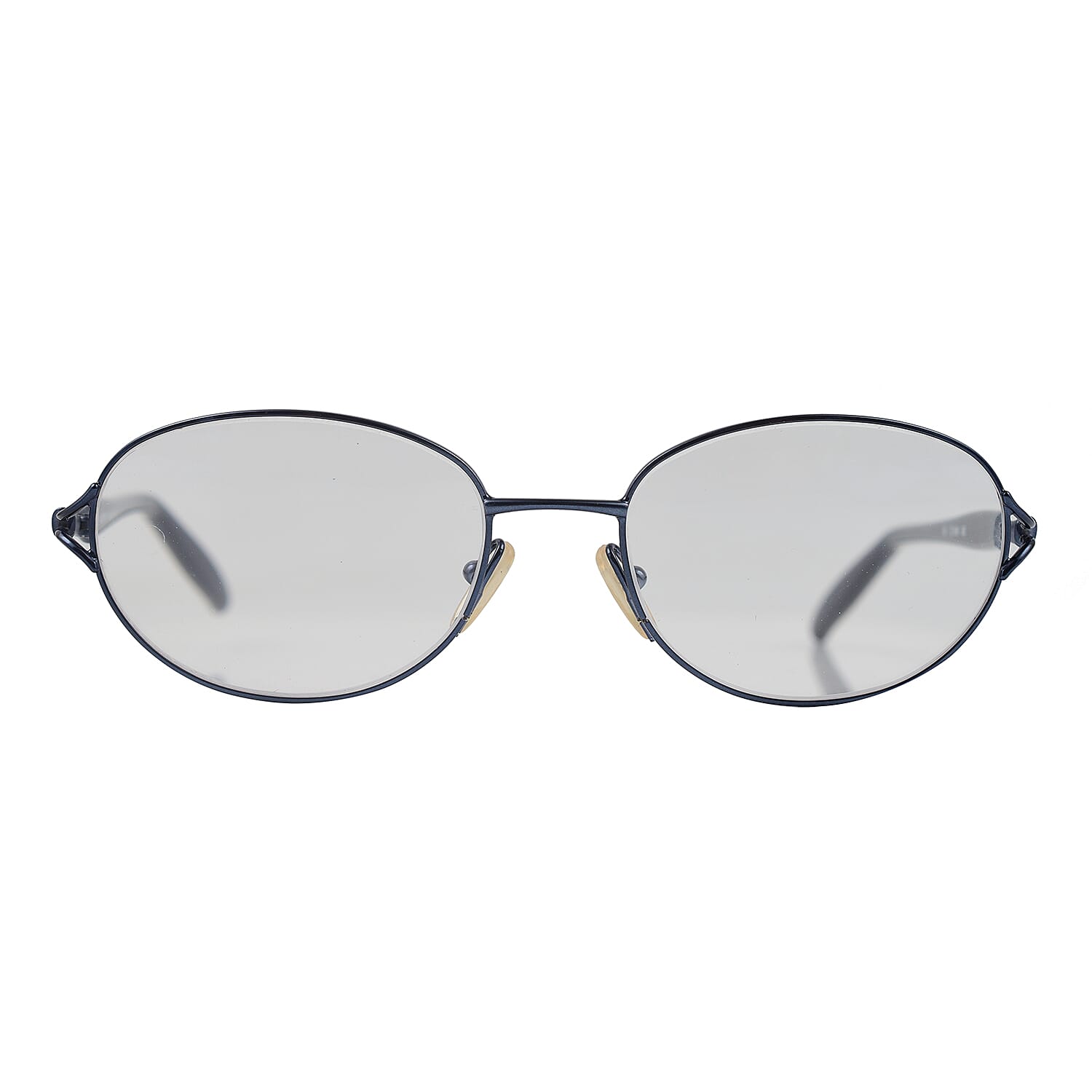 Designer Closeout - VALENTINO Oval Metal Unisex Readers (Power 2.5 D) - Blue