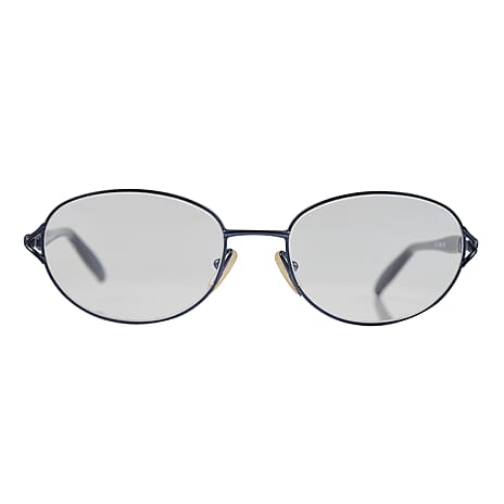 Designer Closeout - VALENTINO Oval Metal Unisex Readers (Power 2.5 D) - Blue