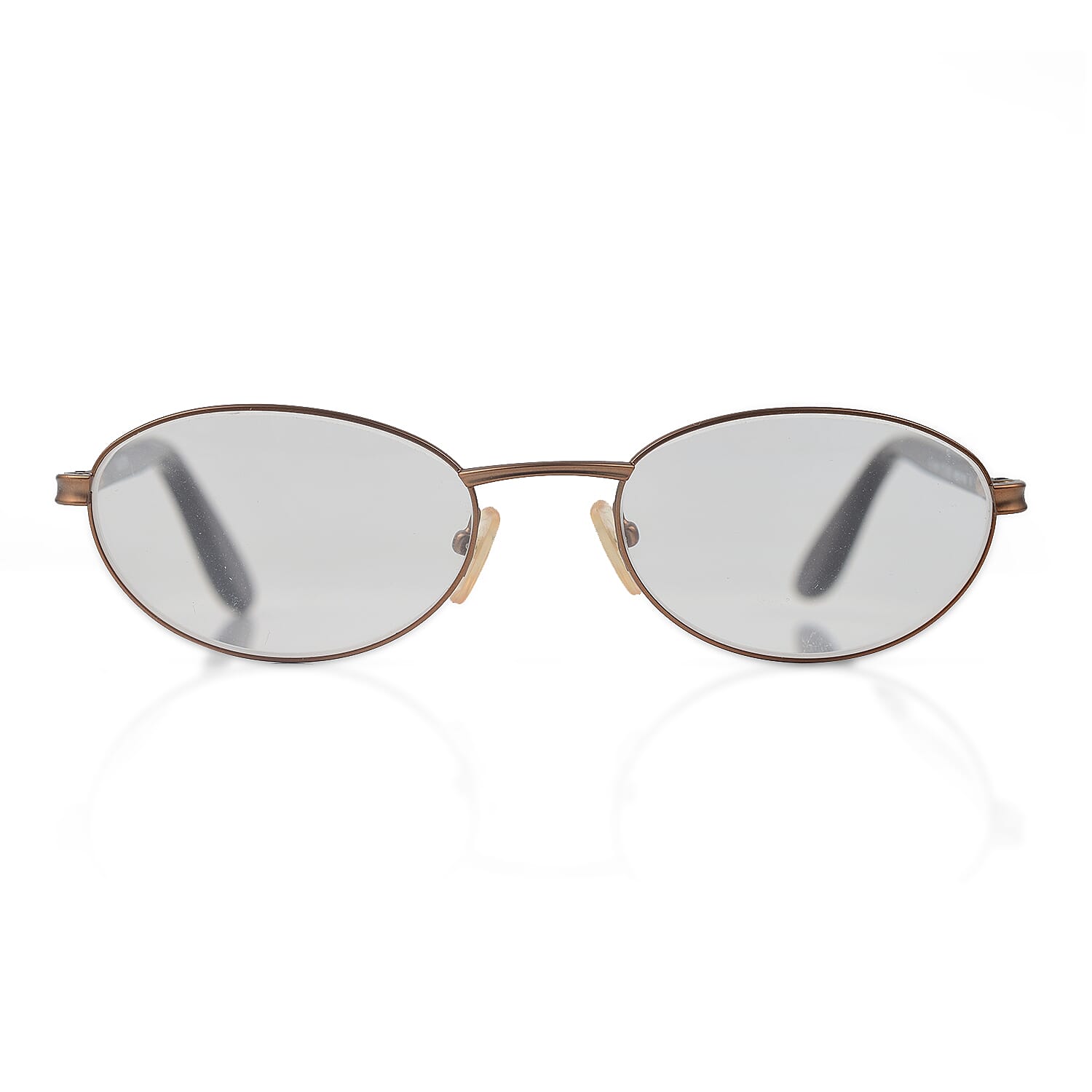 Designer Closeout - VALENTINO Oval Unisex Readers (Power 3.0 D) - Bronze