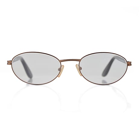 Designer Closeout - VALENTINO Oval Unisex Readers (Power 3.0 D) - Bronze