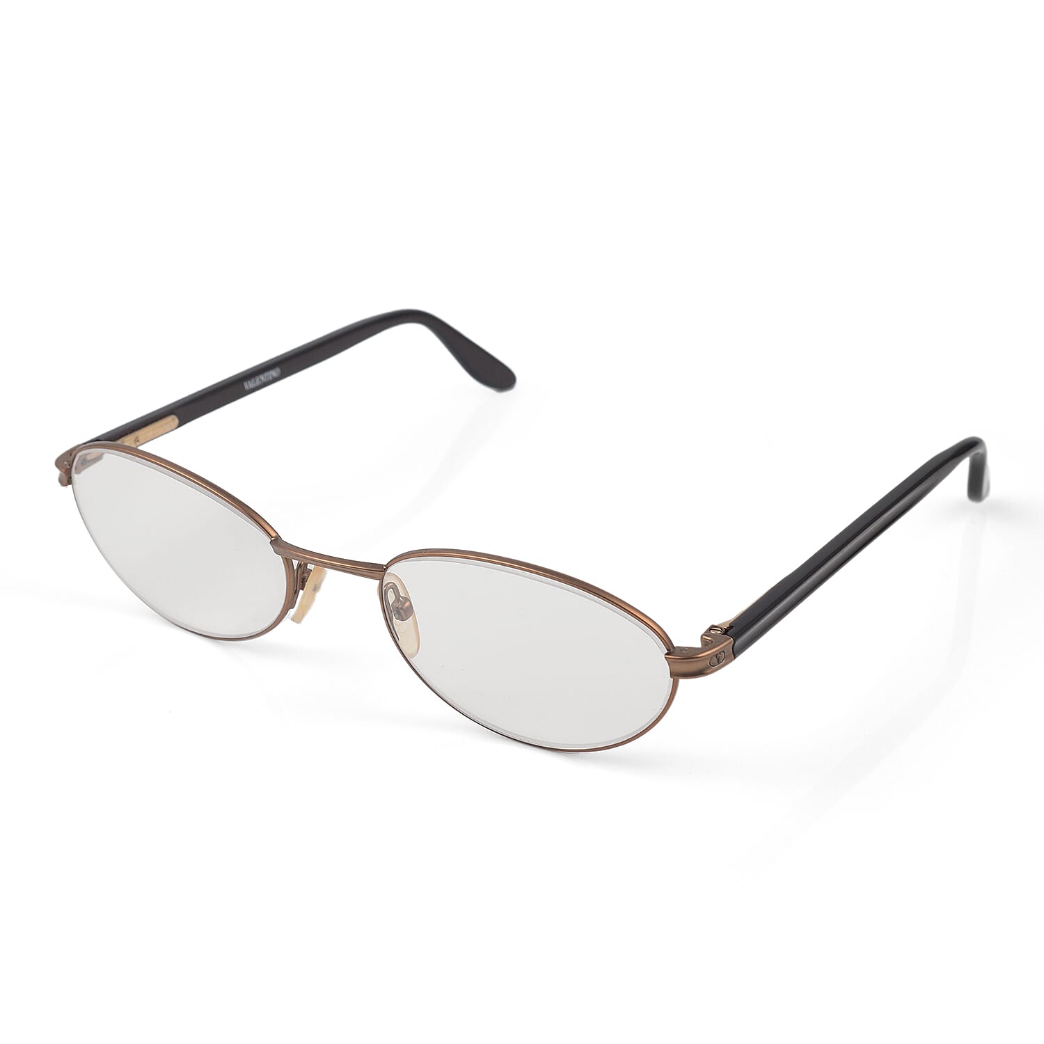 Designer Closeout - VALENTINO Oval Unisex Readers (Power 3.0 D) - Bronze