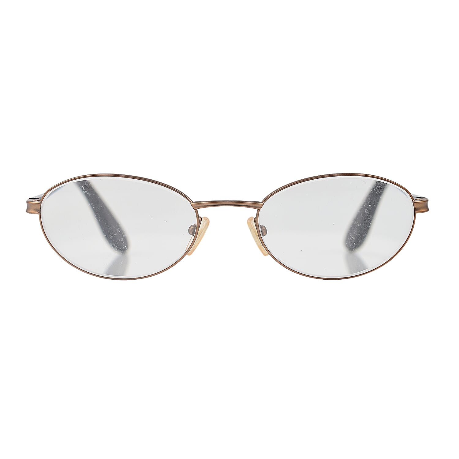 Designer Closeout - VALENTINO Oval Unisex Readers (Power 3.5 D) - Bronze