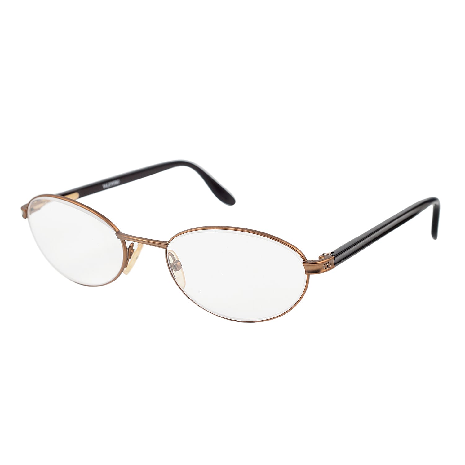 Designer Closeout - VALENTINO Oval Unisex Readers (Power 3.5 D) - Bronze