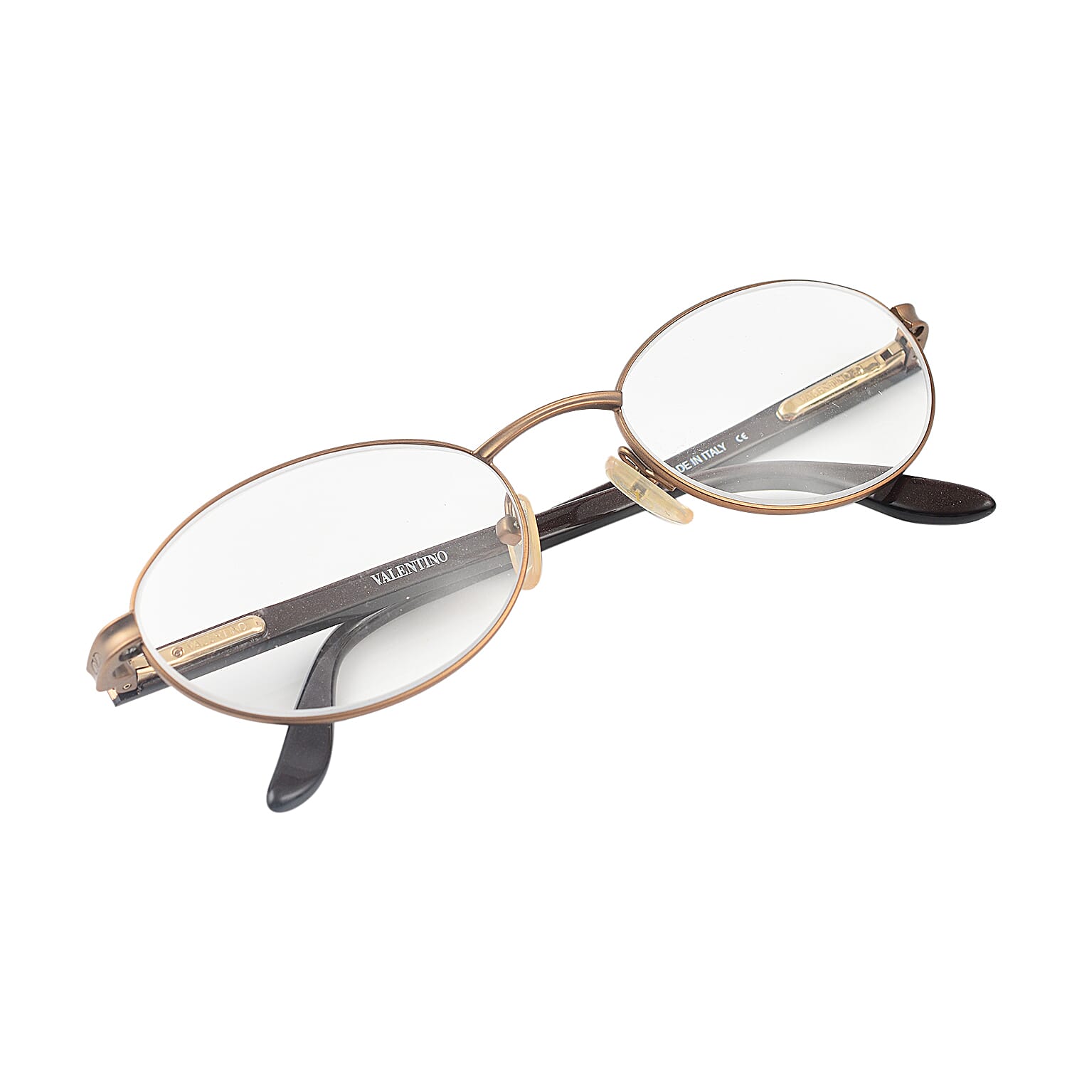 Designer Closeout - VALENTINO Oval Unisex Readers (Power 3.5 D) - Bronze