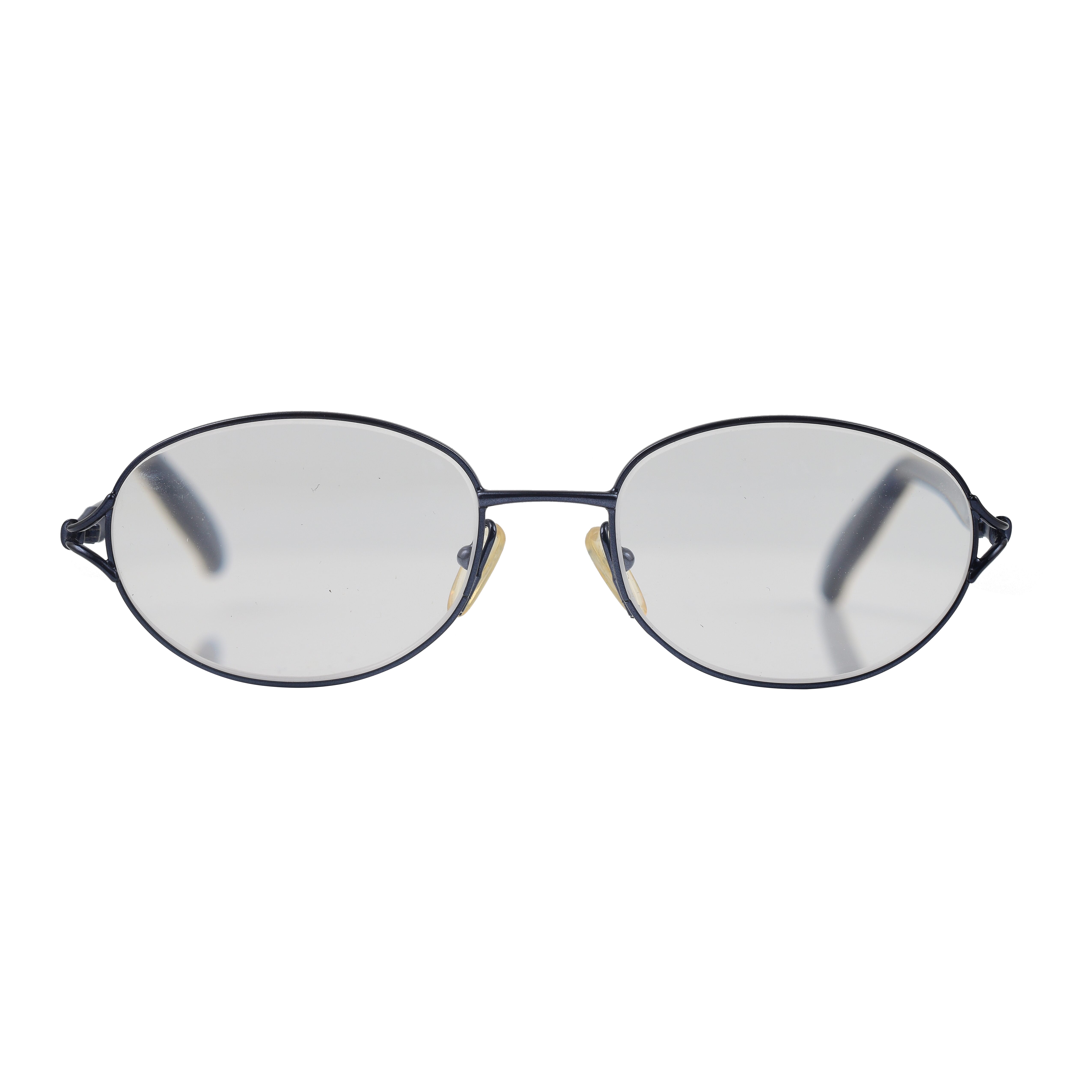 Designer Closeout - VALENTINO Oval Metal Unisex Readers (Power 3.5 D) - Blue