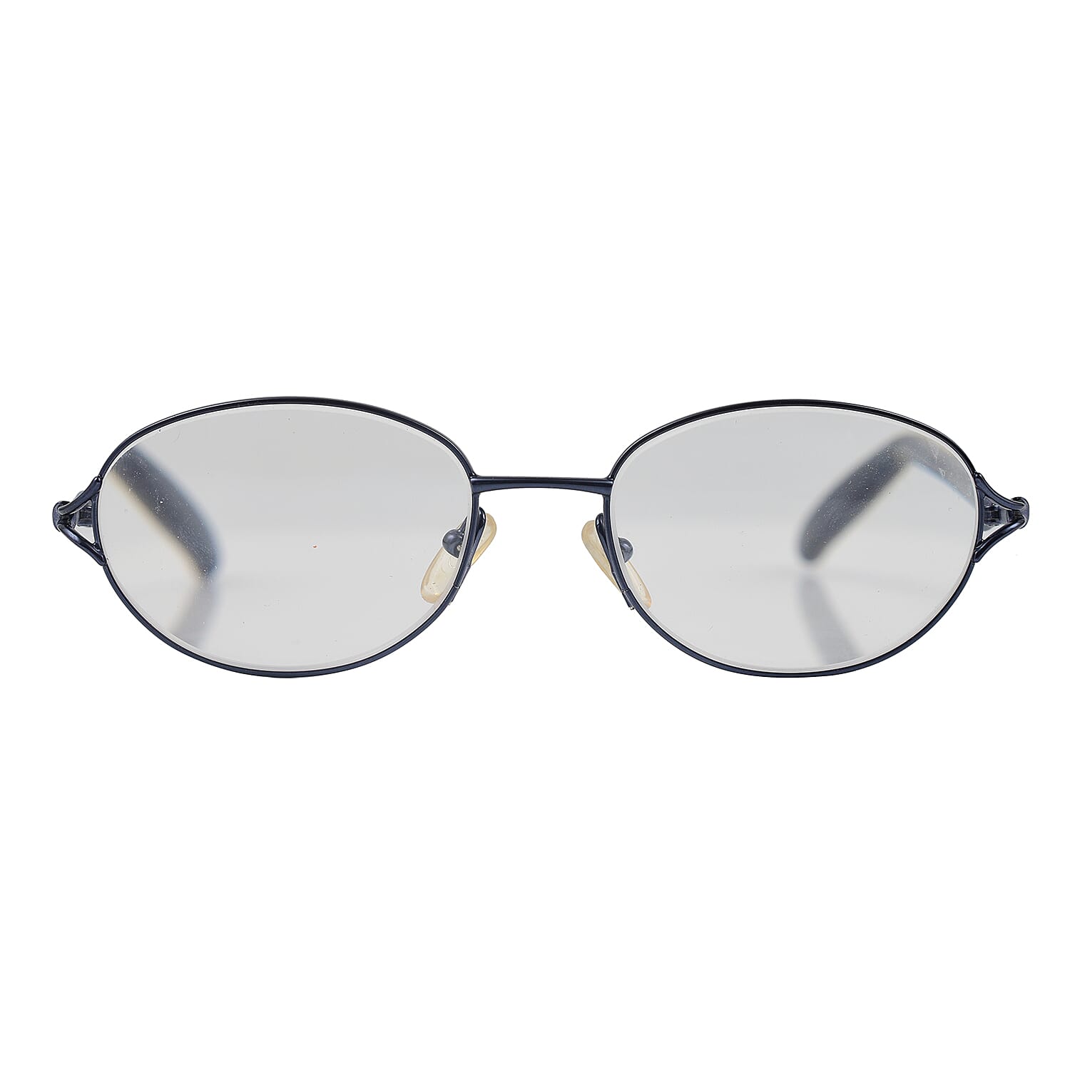 Designer Closeout - VALENTINO Oval Metal Unisex Readers (Power 4.0 D) - Blue