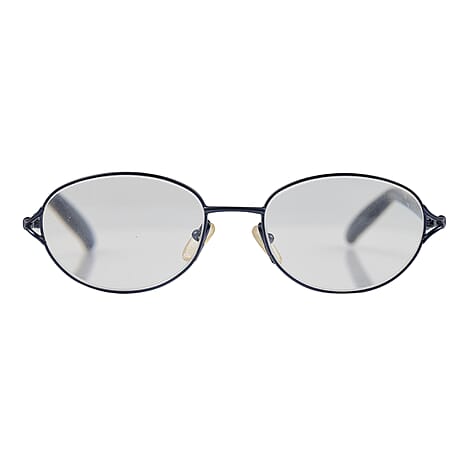 Designer Closeout - VALENTINO Oval Metal Unisex Readers (Power 4.0 D) - Blue