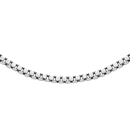 Box Chain (Size - 34) in Sterling Silver