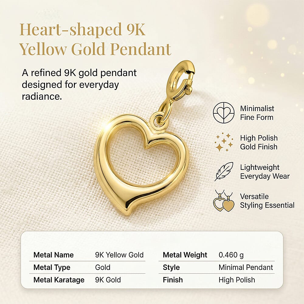 9K Yellow Gold  Pendant,  Gold Wt. 0.46 Gms