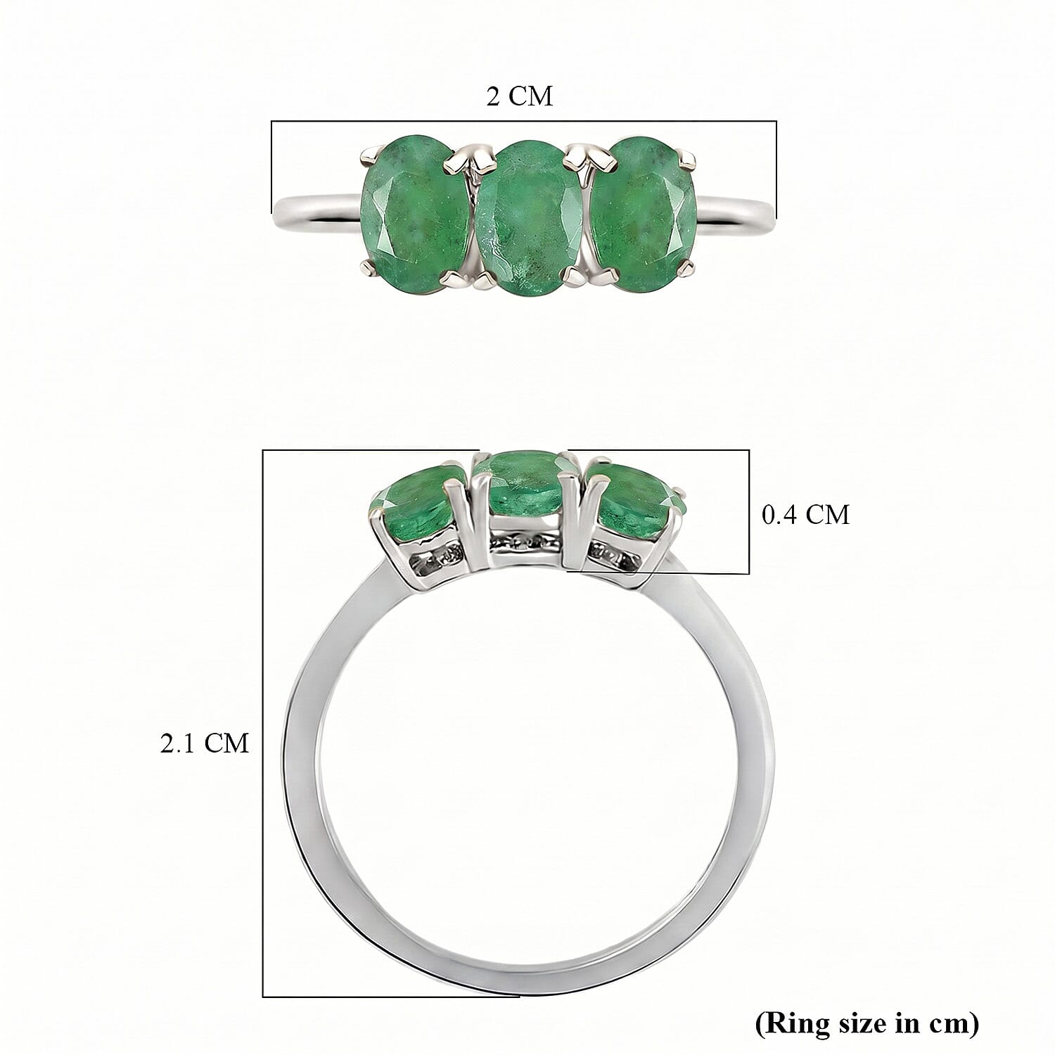 Trilogy Ring in Sterling Silver