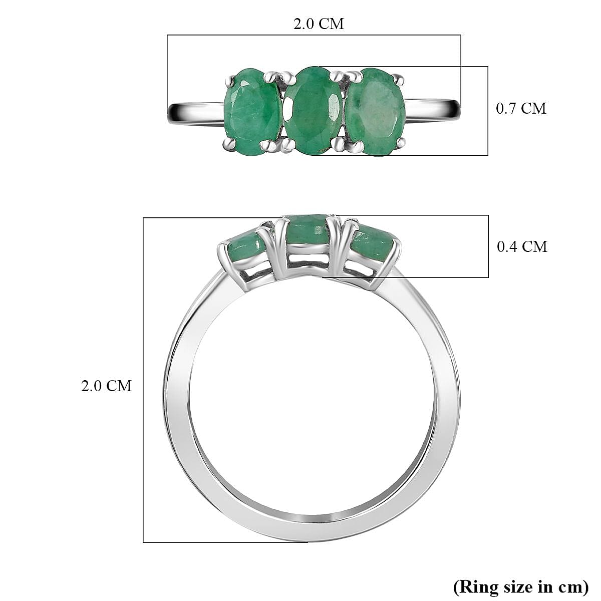 Trilogy Ring in Sterling Silver