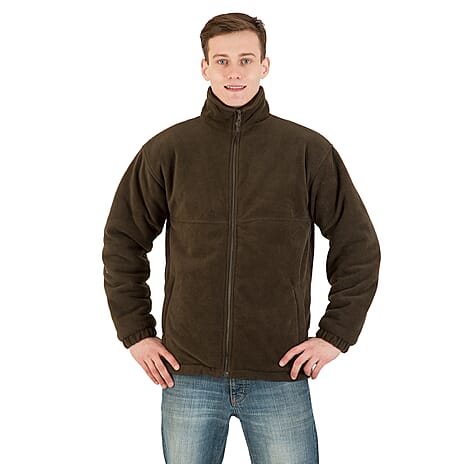 Himalayan Unisex Fleece Jacket with Pockets  (Size M, 14-16) - Olive