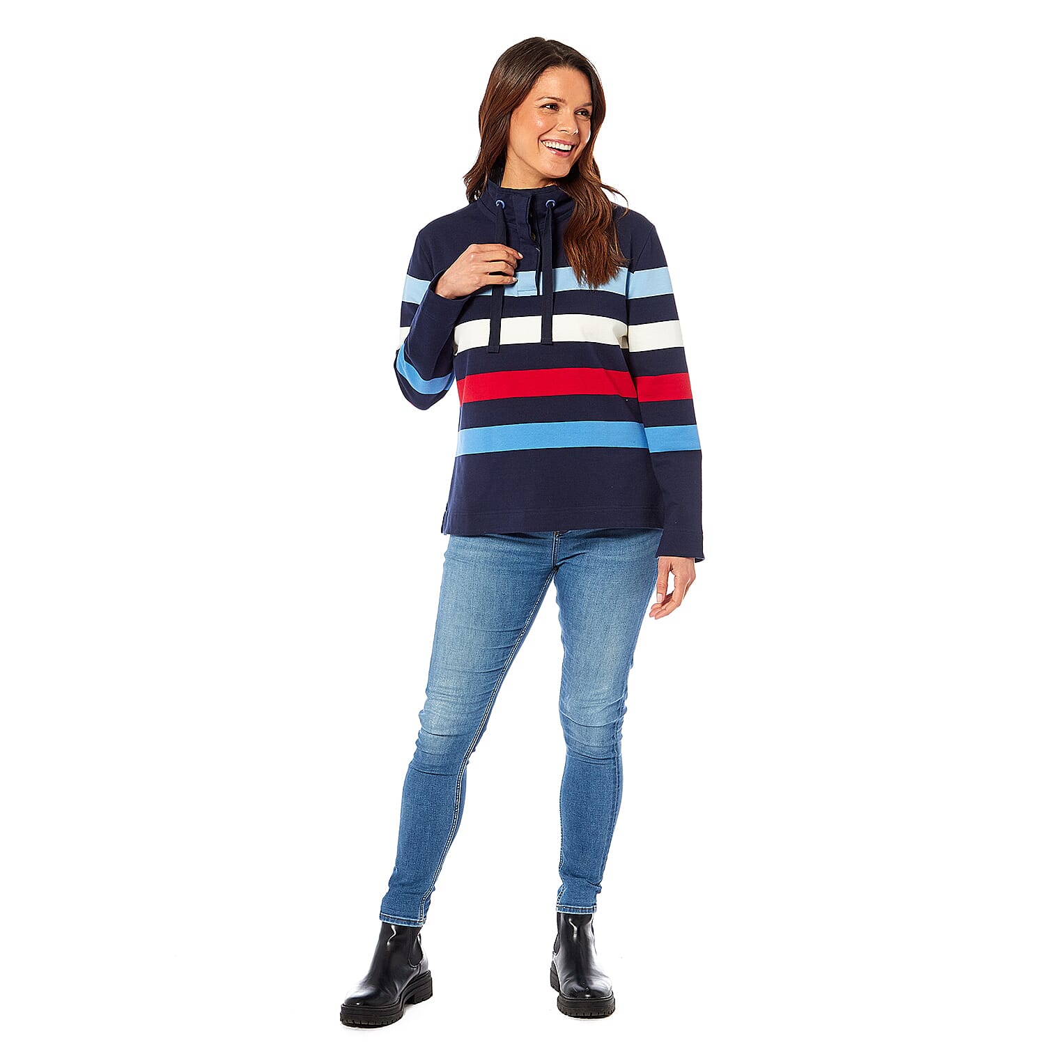 Cotton Sweat Shirt - Red and Multi