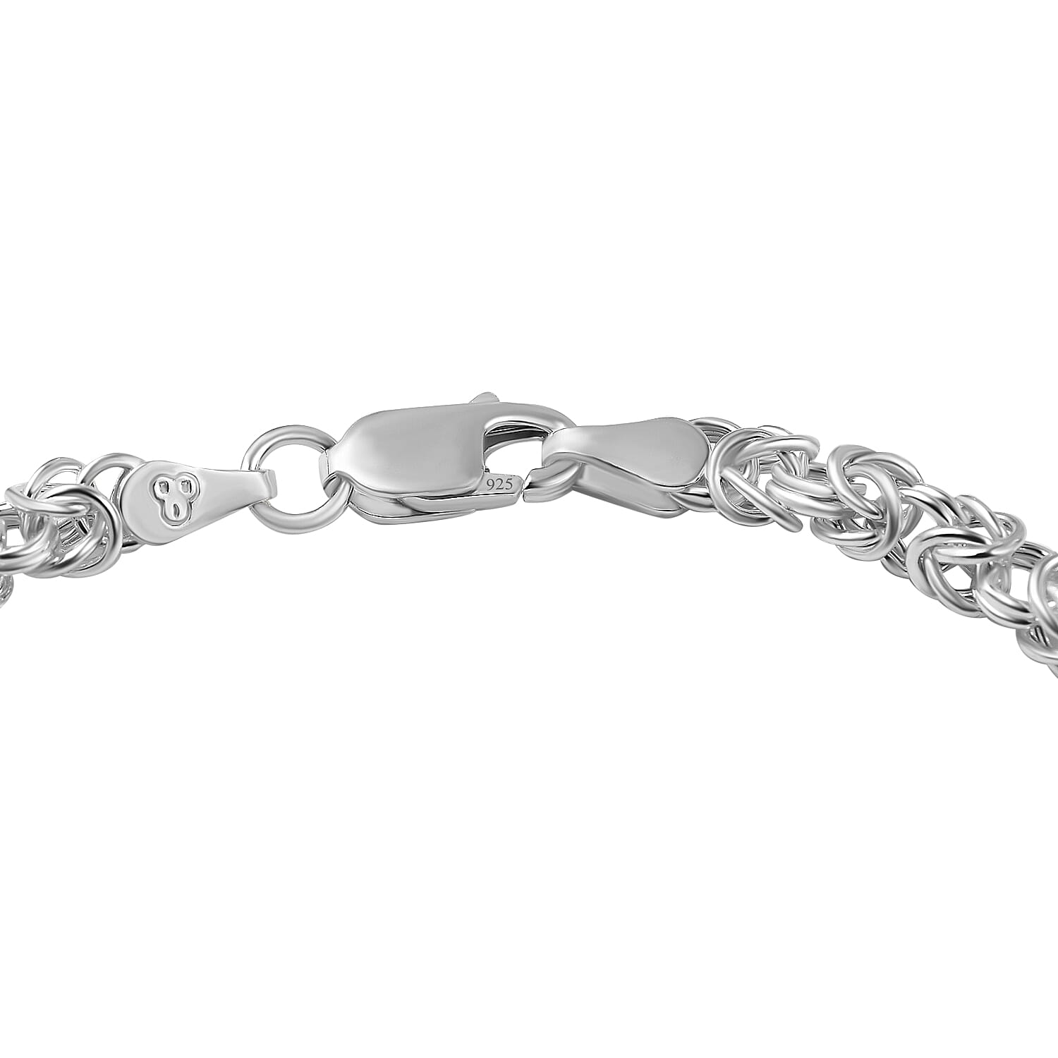 Vicenza Closeout - Italian Made Sterling Silver Byzantine Bracelet (Size - 7.5)
