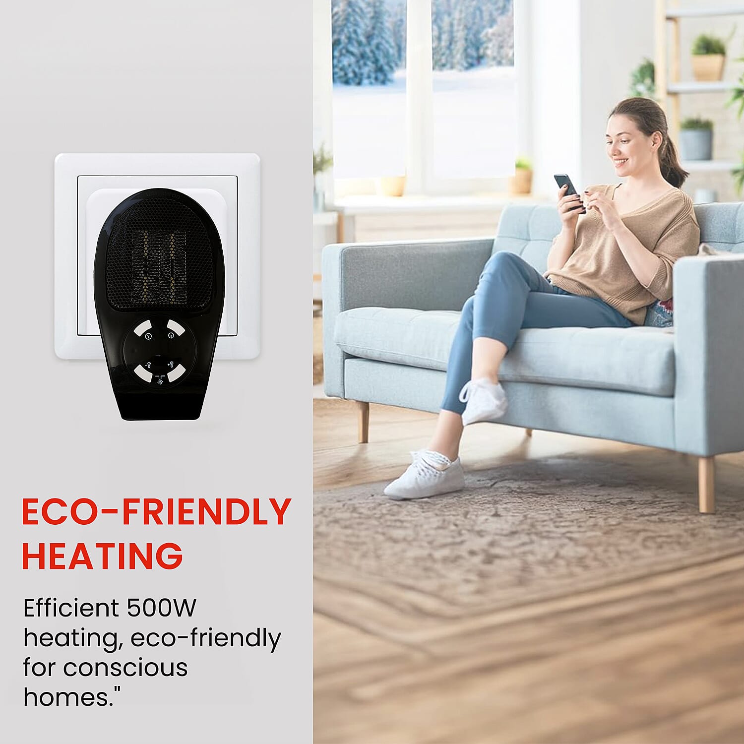 Heater (Size 10x20 cm) - Black