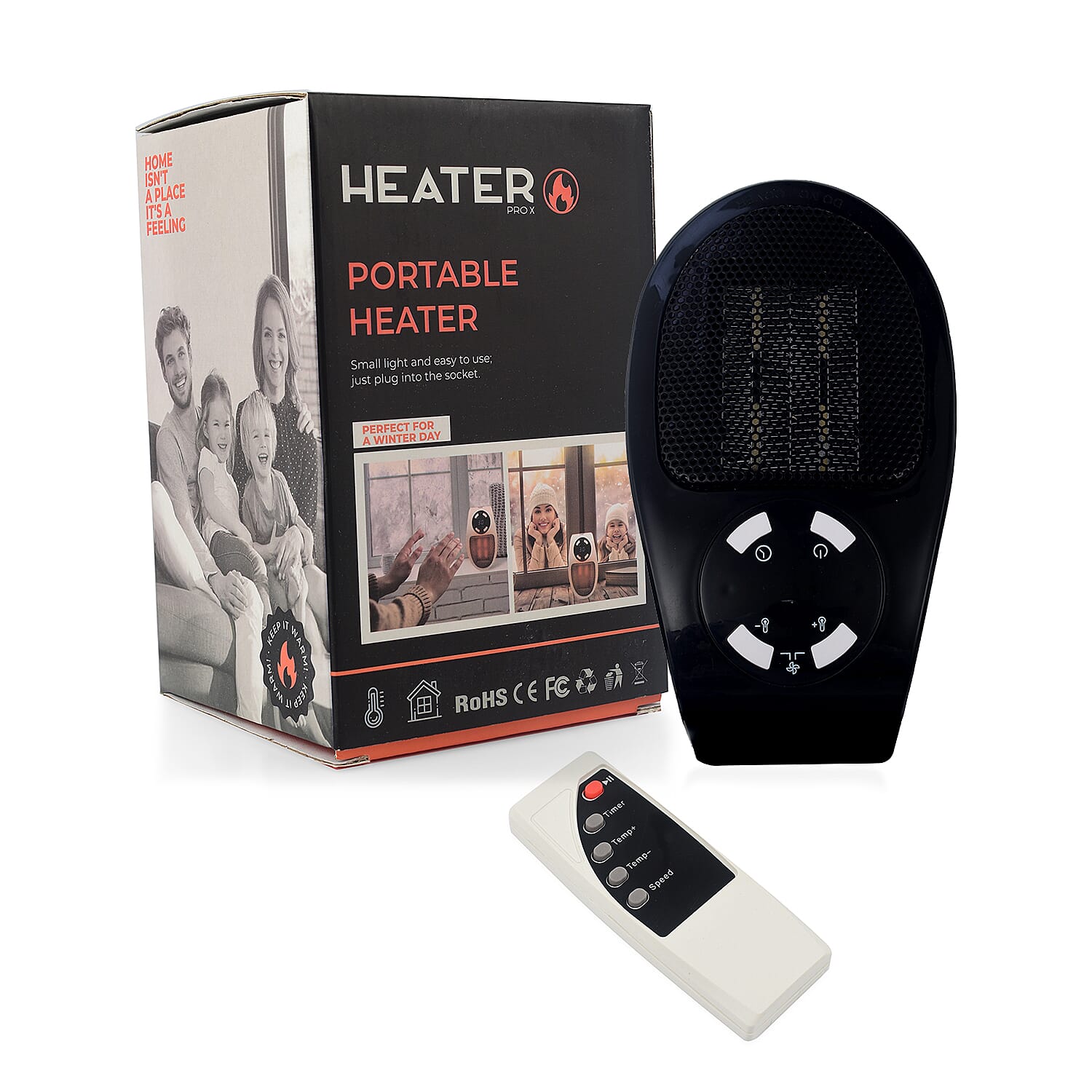 Heater (Size 10x20 cm) - Black
