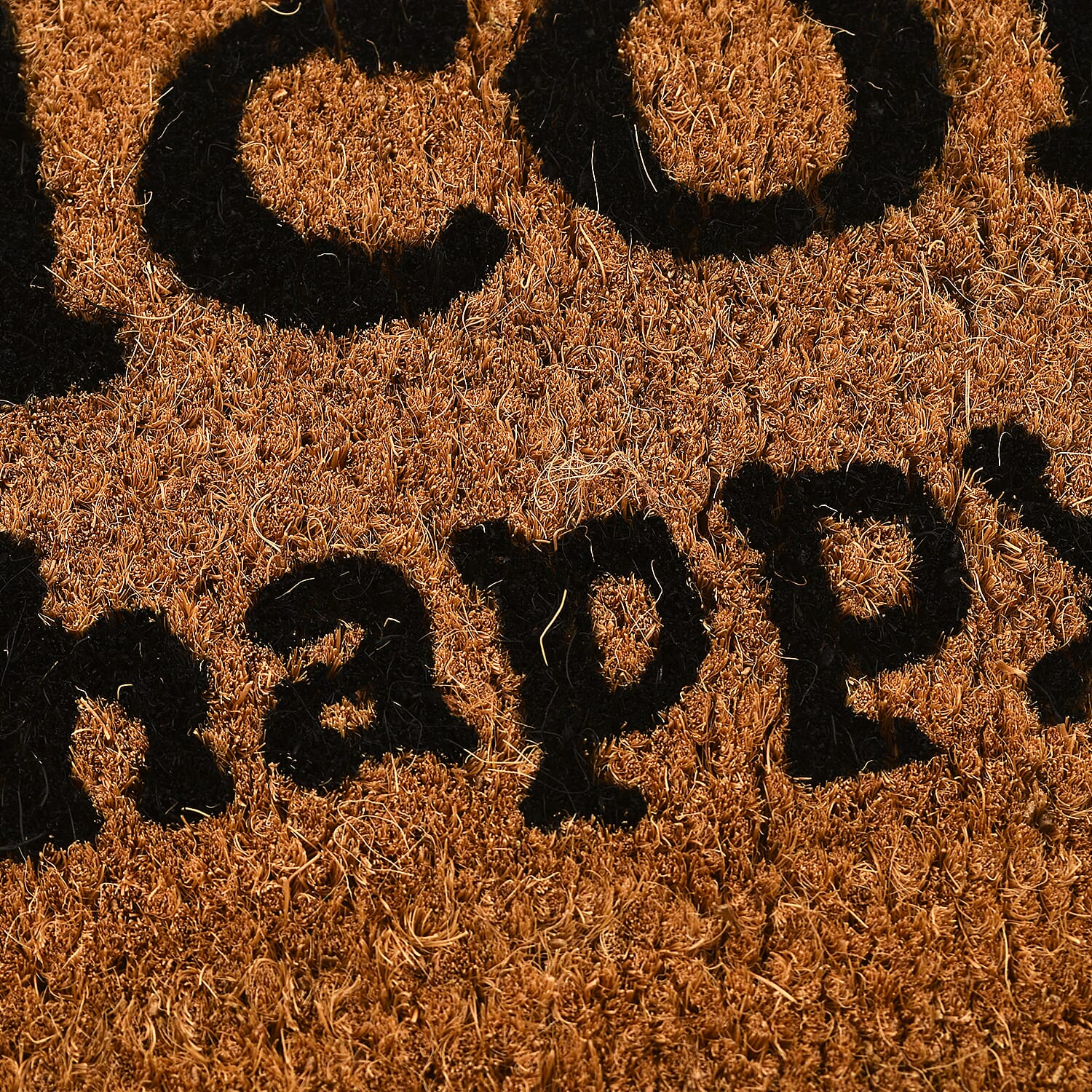 Welcome To My Happy Place Coir Door Mat (Size 75x45 cm) - Brown