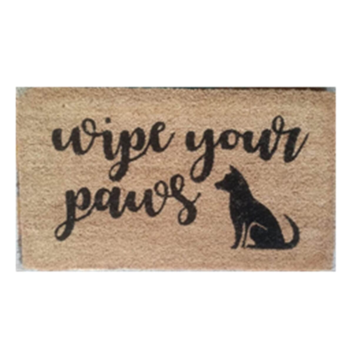 Wipe Your Paws Coir Door Mat (Size 75x45 cm) - Brown