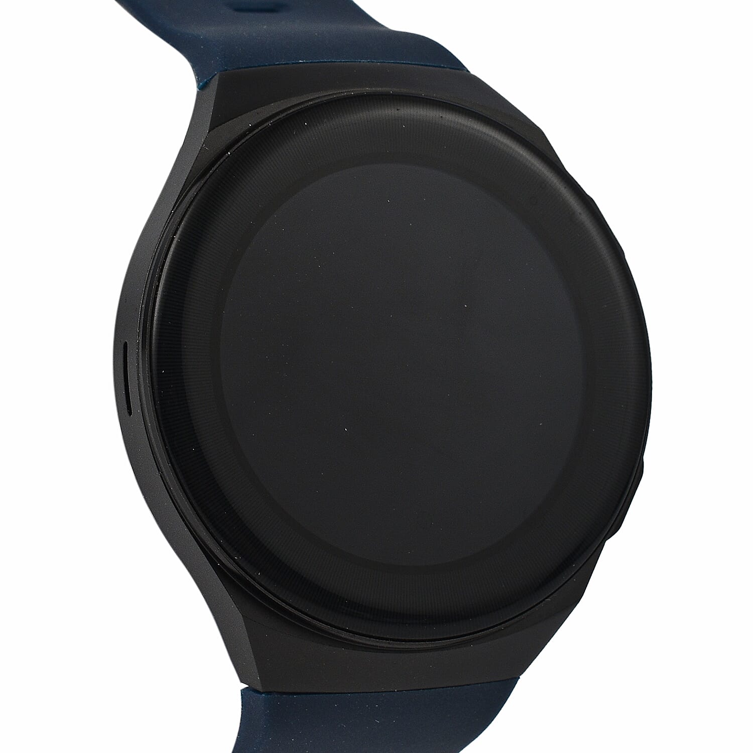 Automatic Round Multifunctional Smartwatch - Steps, Sleep, Heart Rate, Blood, Spo2. with Blue Silicone Strap