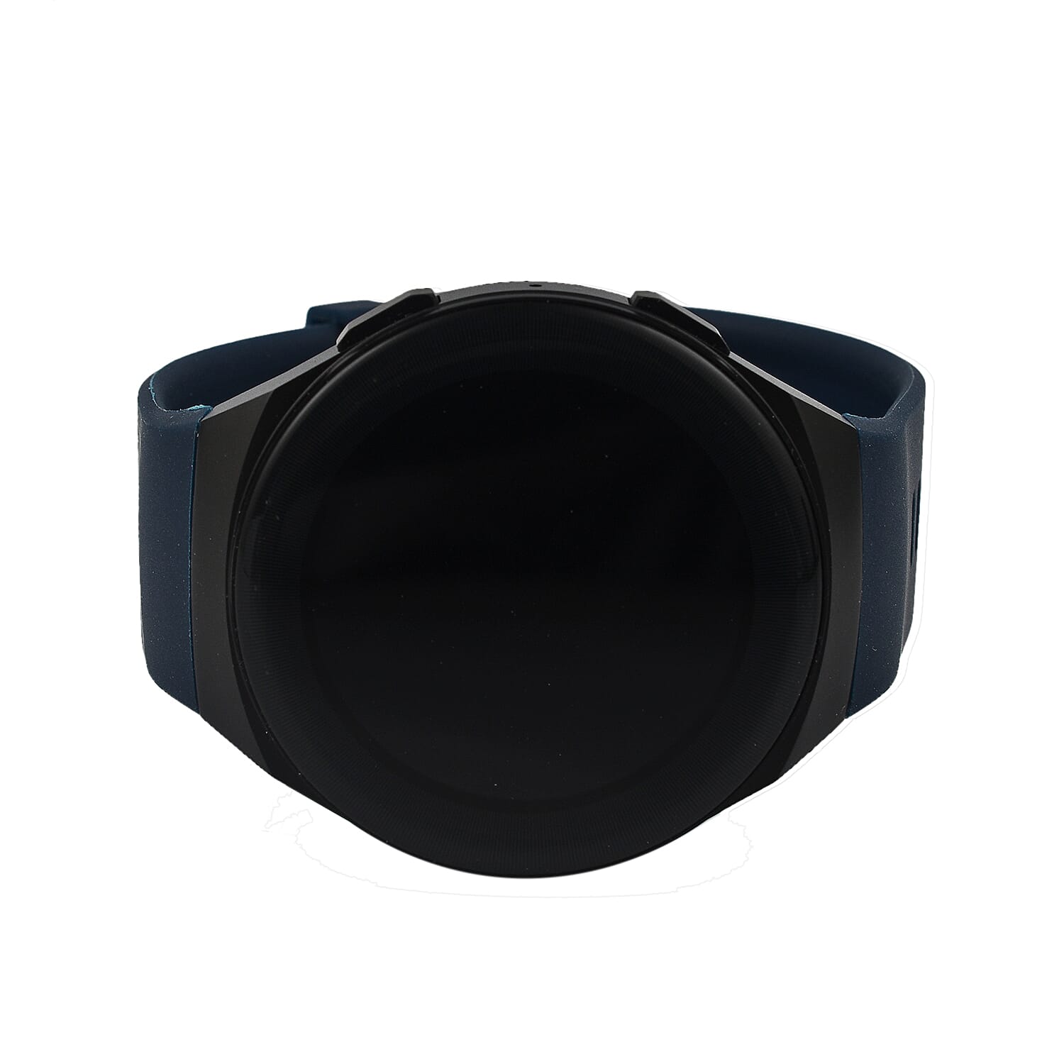 Automatic Round Multifunctional Smartwatch - Steps, Sleep, Heart Rate, Blood, Spo2. with Blue Silicone Strap