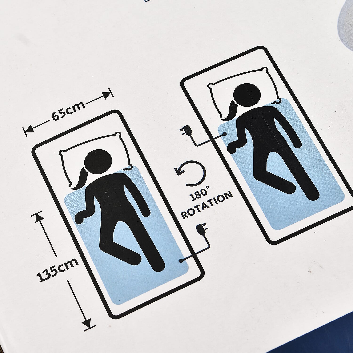 CUQOO Premium Heated Blanket with 3 Heat Setting & LED Indicator Light (Single Size 135x65 cm) - White