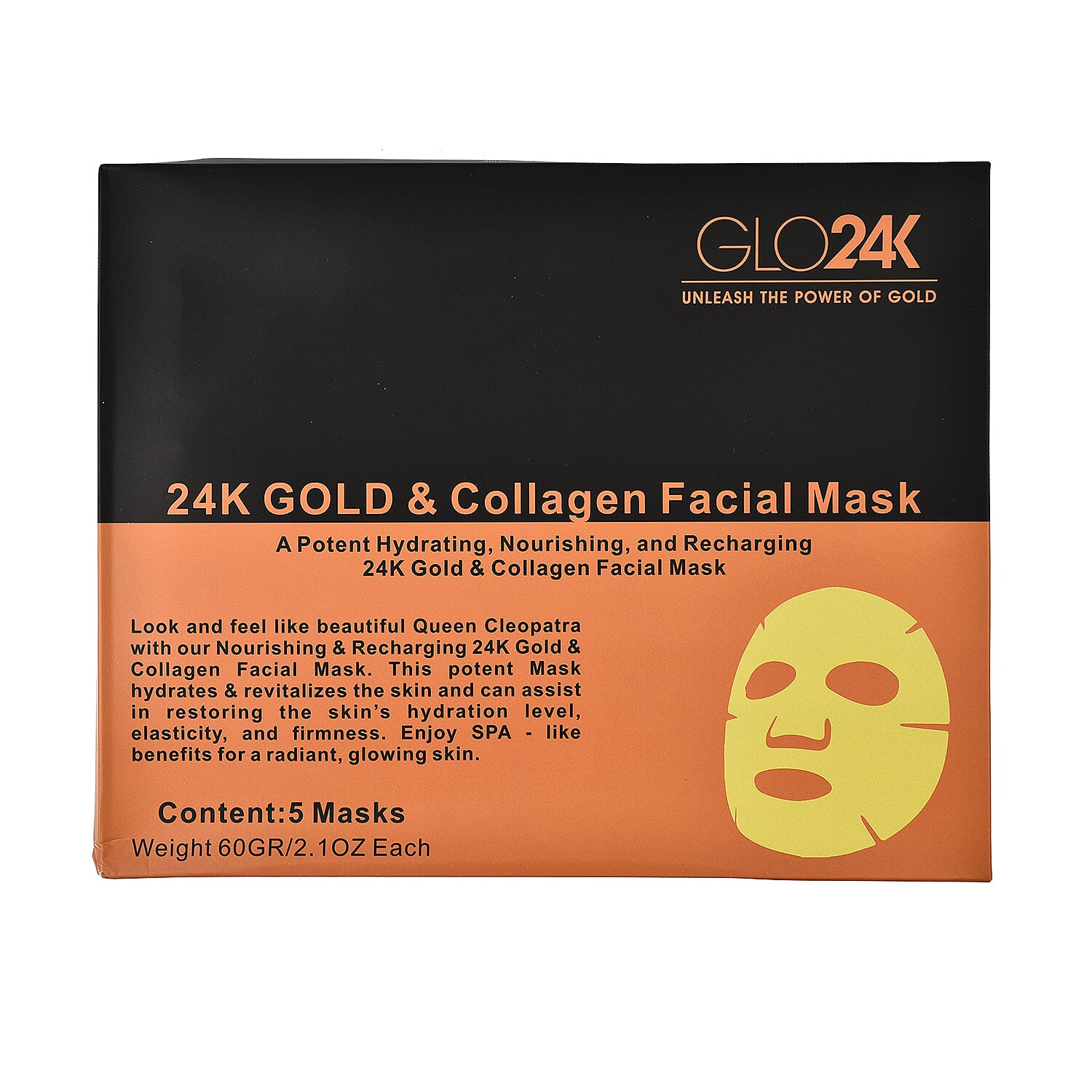 Glo 24K Gold & Collagen Facial Mask (Pack of 5)