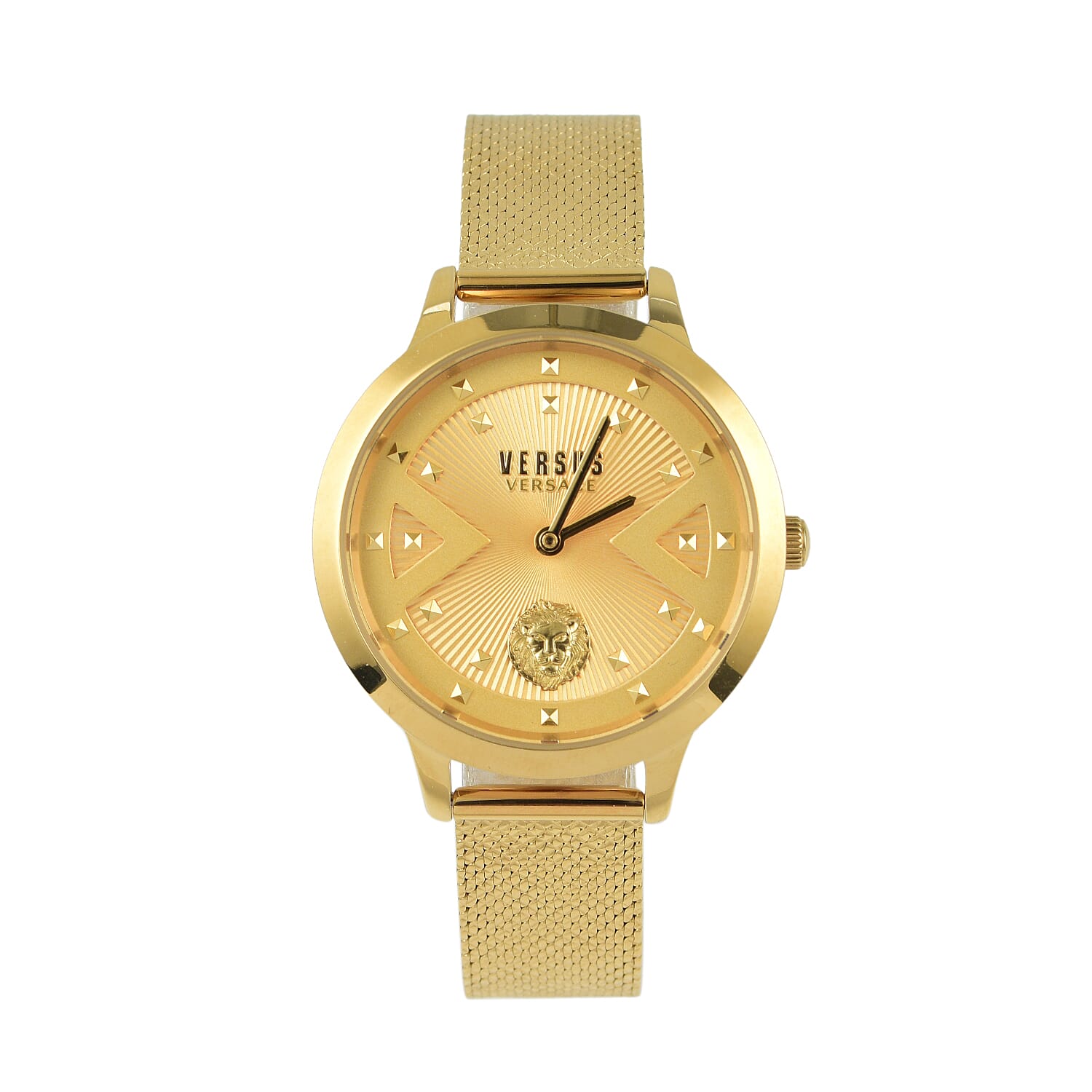 VERSACE VERSUS Gold Watch With Milanese Strap With Packaging
