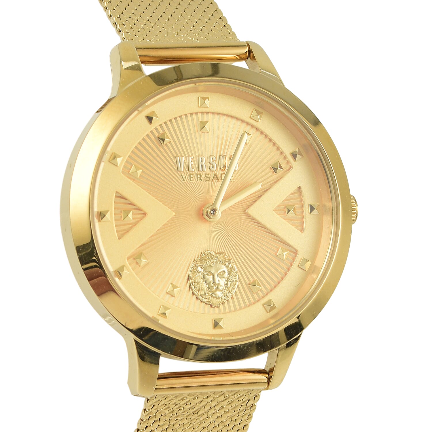 VERSACE VERSUS Gold Watch With Milanese Strap With Packaging