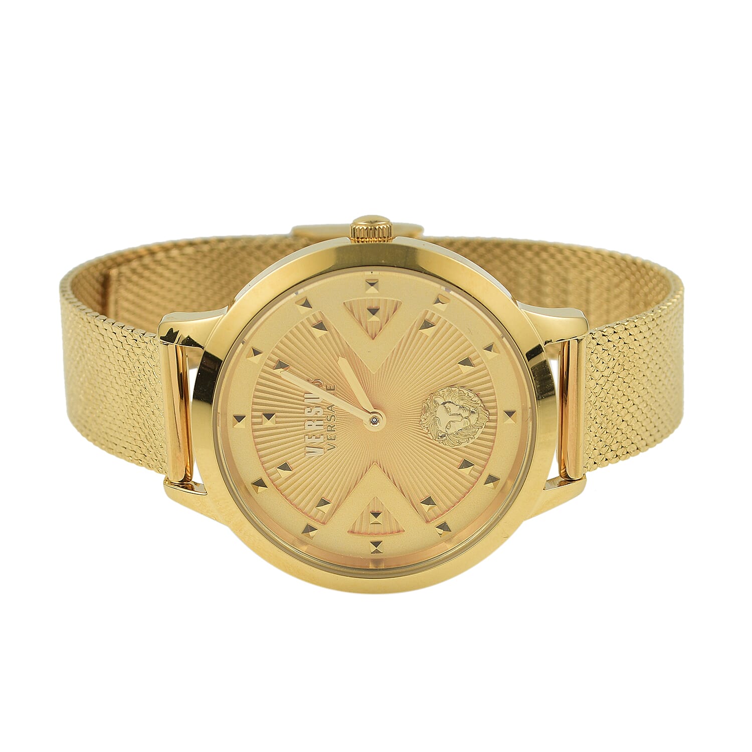 VERSACE VERSUS Gold Watch With Milanese Strap With Packaging