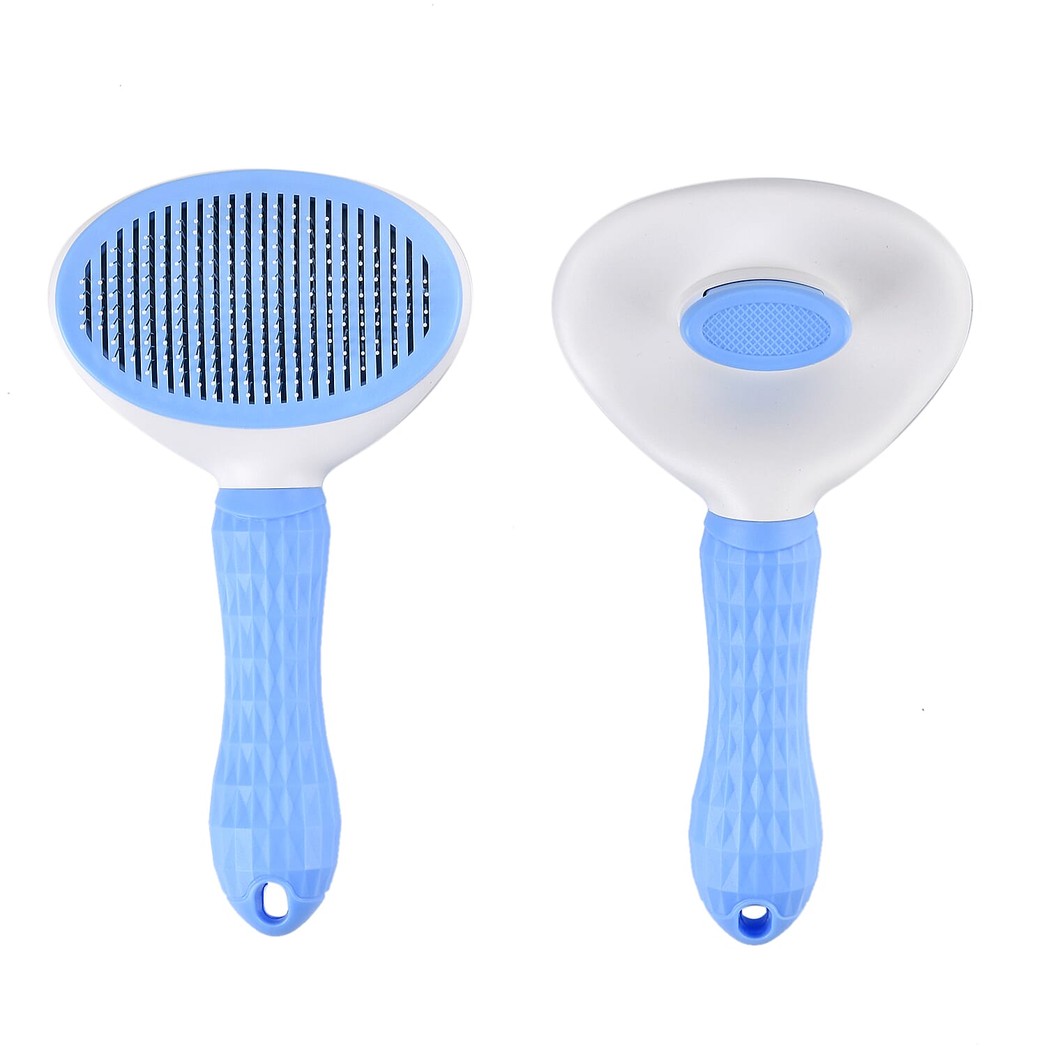 Set of 2 Pet Self-Cleaning Comb - Blue